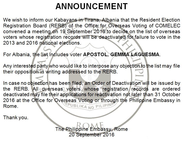 comelecannouncement