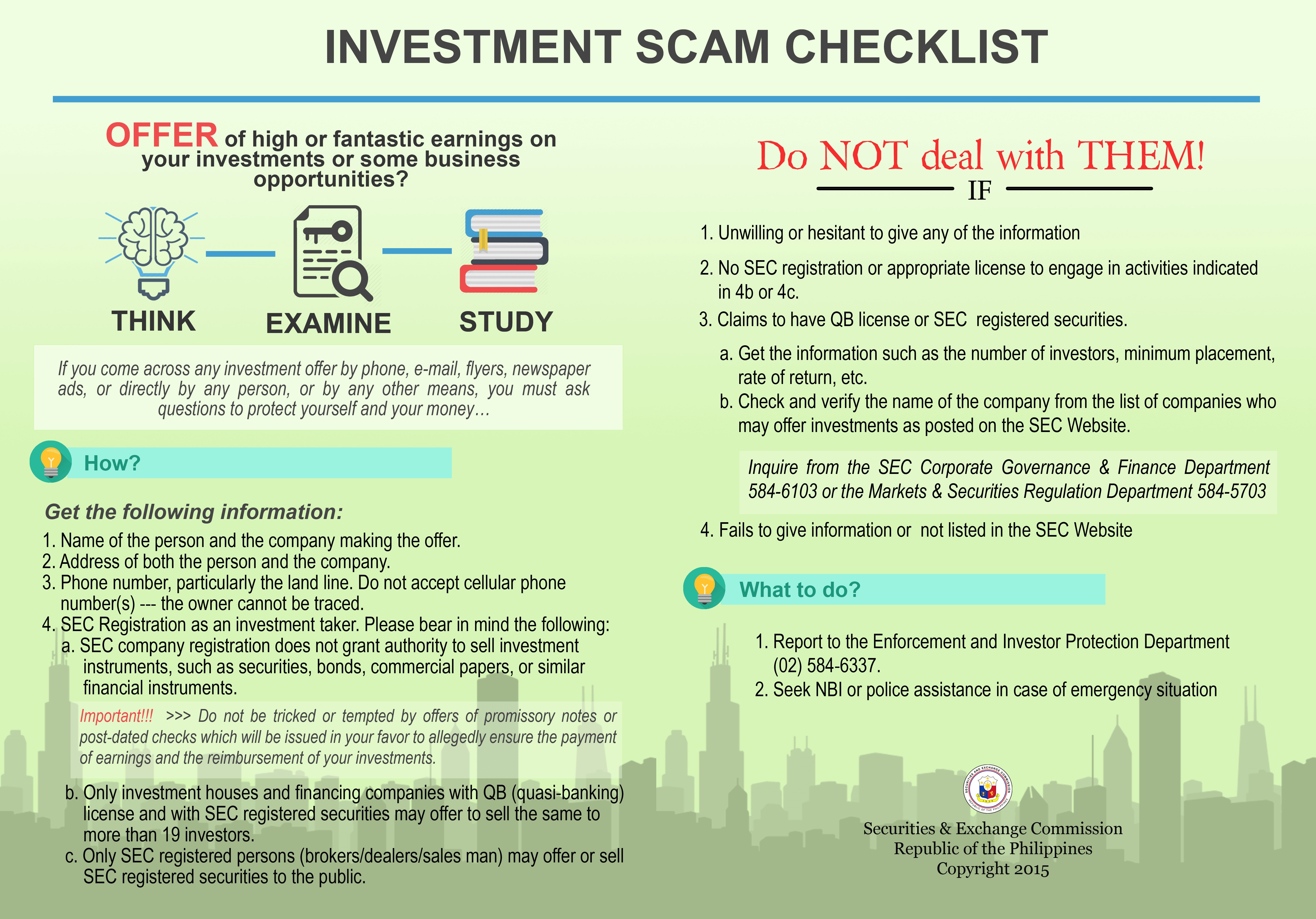 SCAM CHECKLIST 2