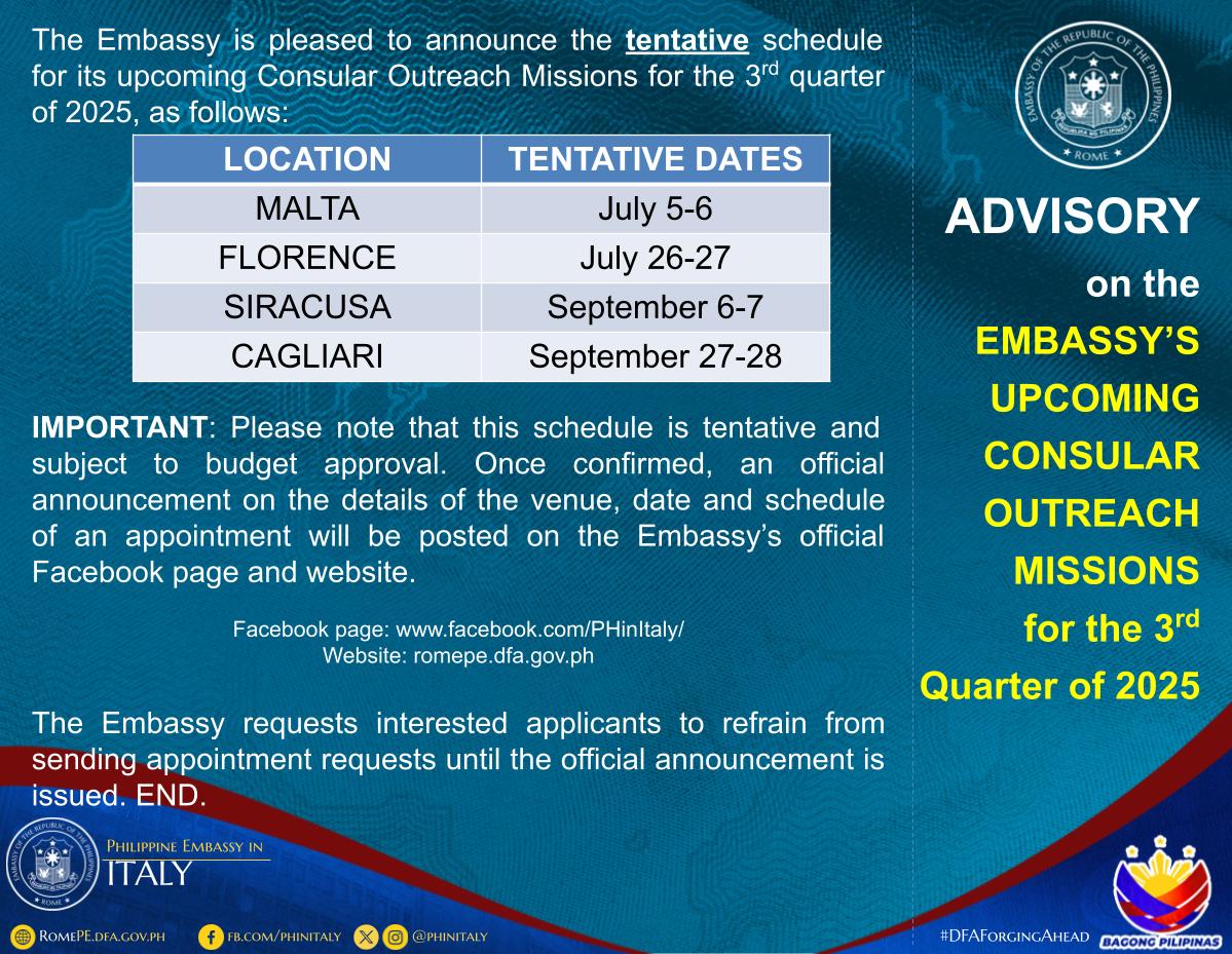 ANNOUNCEMENT Upcoming Consular Outreach for the 3rd Quarter of 2025.pptx
