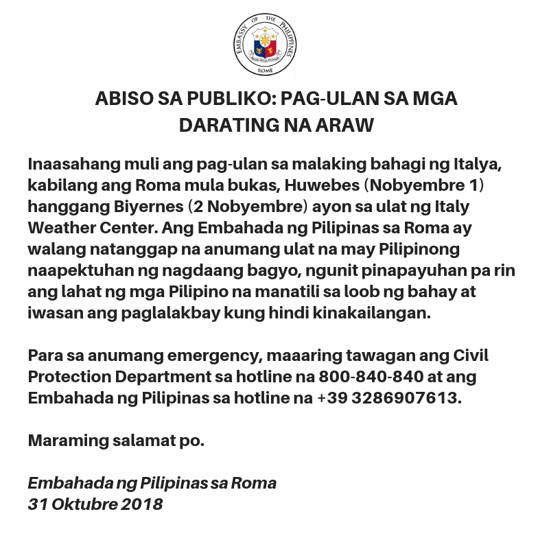 2nd Weather Advisory Filipino
