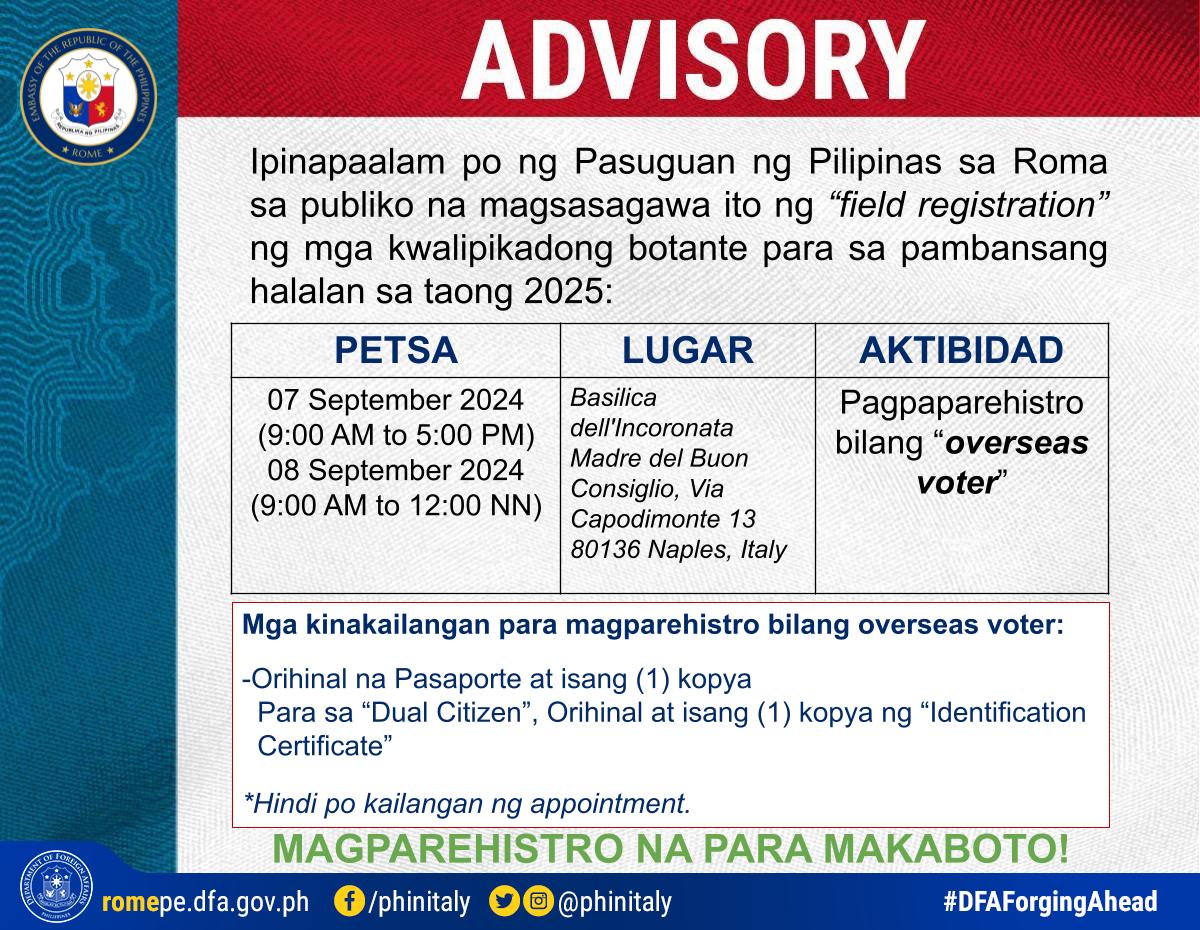 Copy of Advisory on Field Registration in Naples.pptx 1