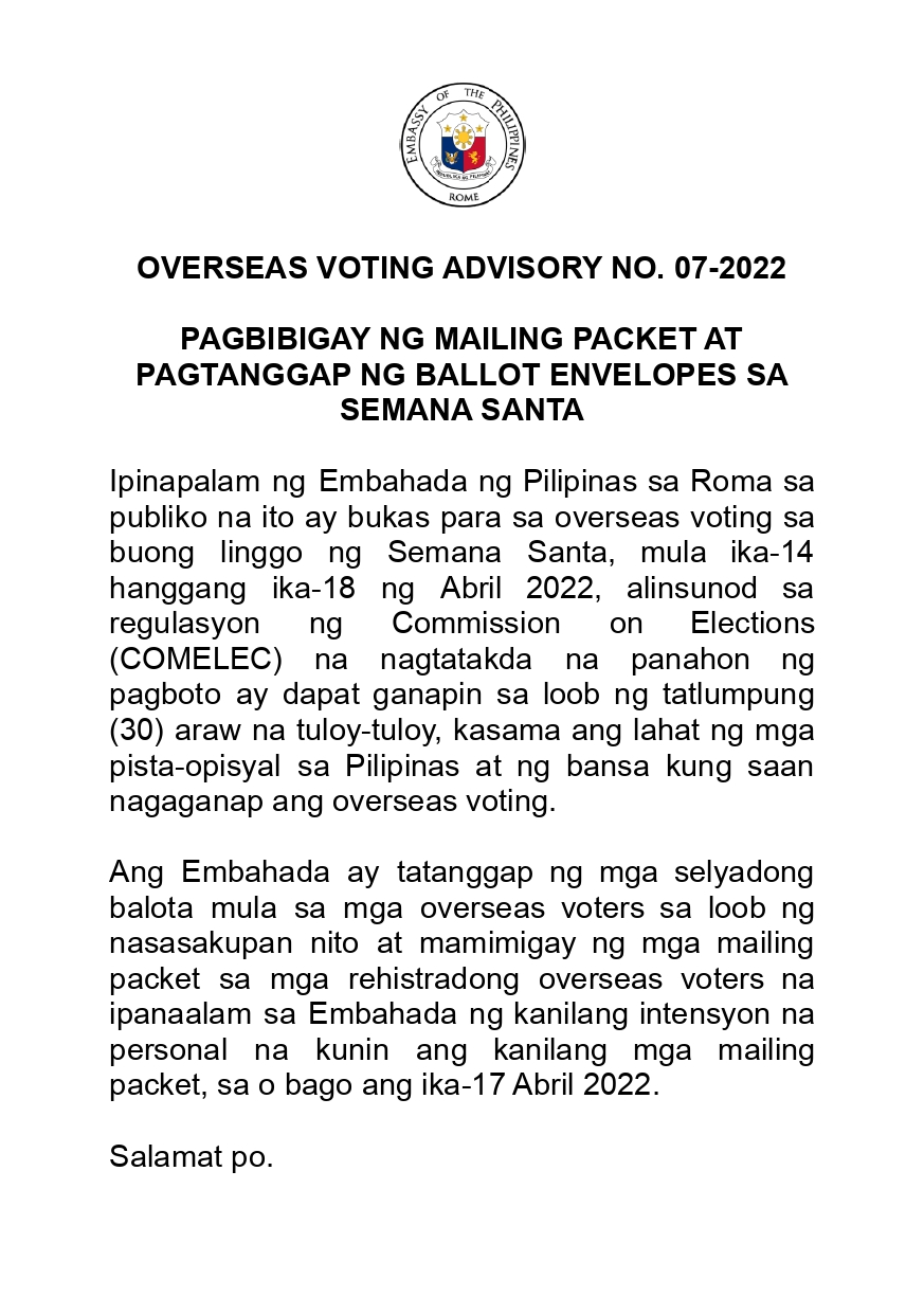 OV Advisory No. 07 2022 page 0002