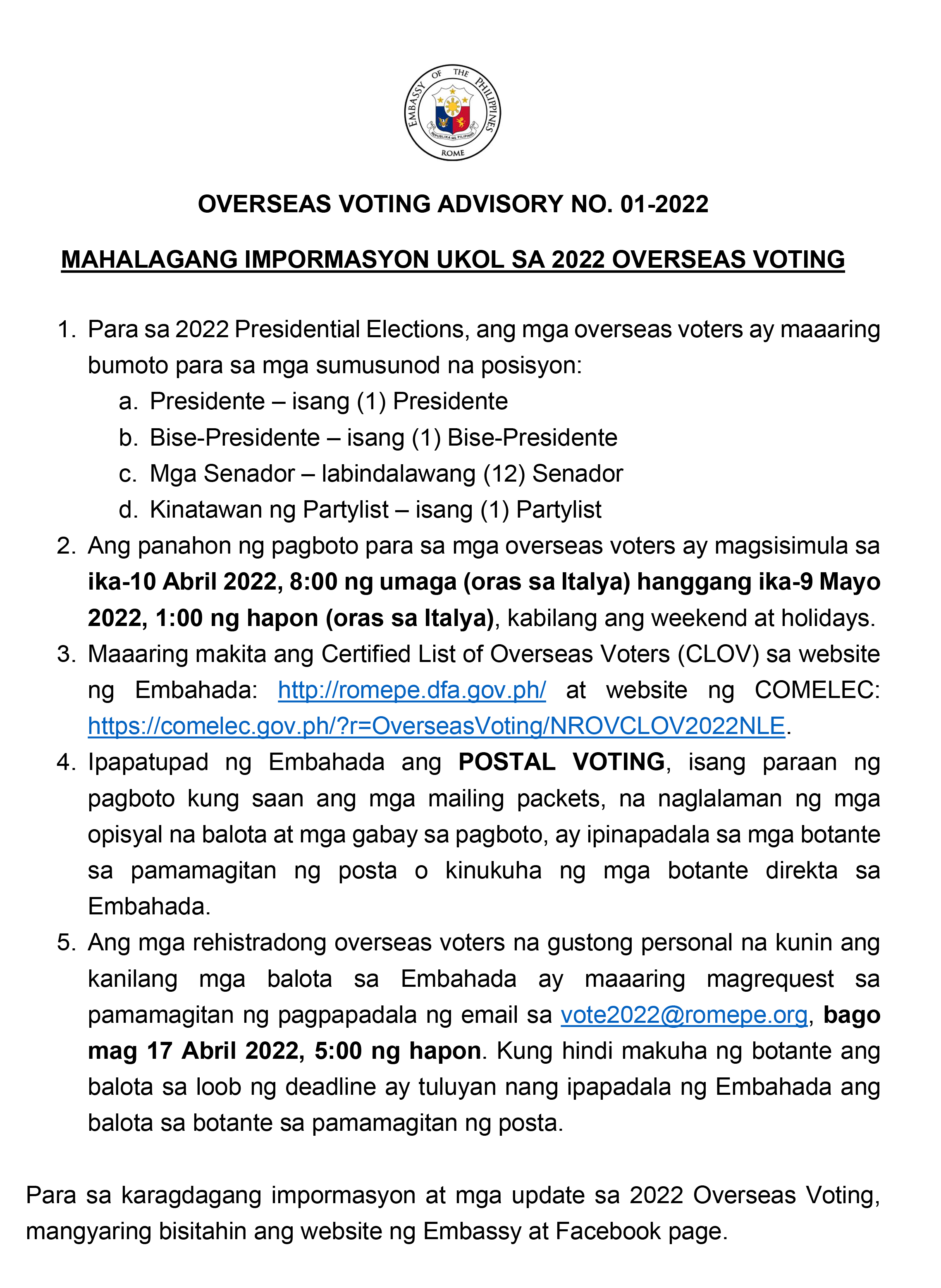 OV advisory 01 2022 2