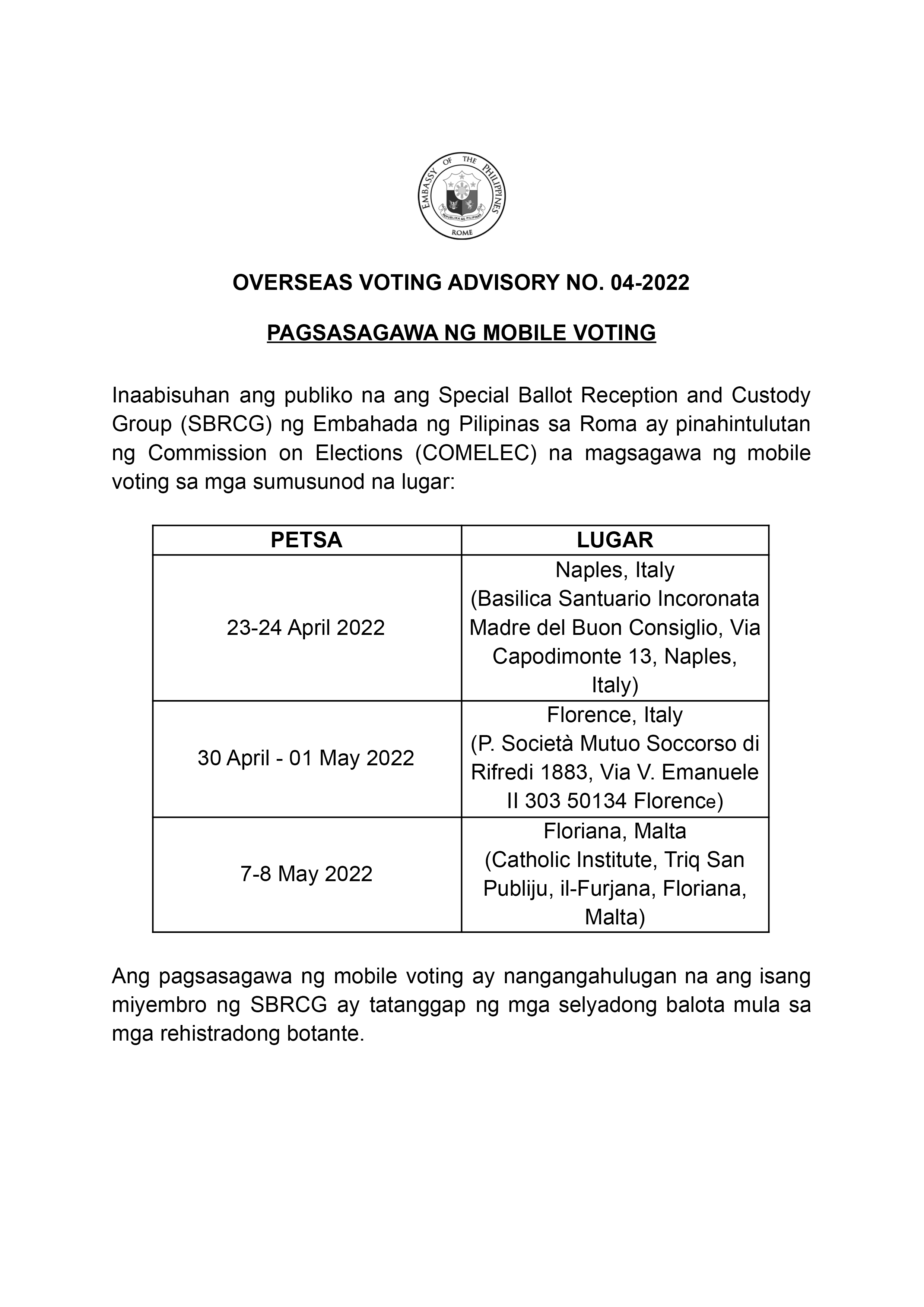 OV advisory 04 2022